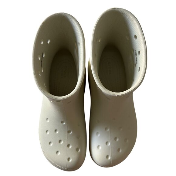 Crocs Crush Rain Boots Bone Size 7 Women/5 Men - Picture 8 of 11